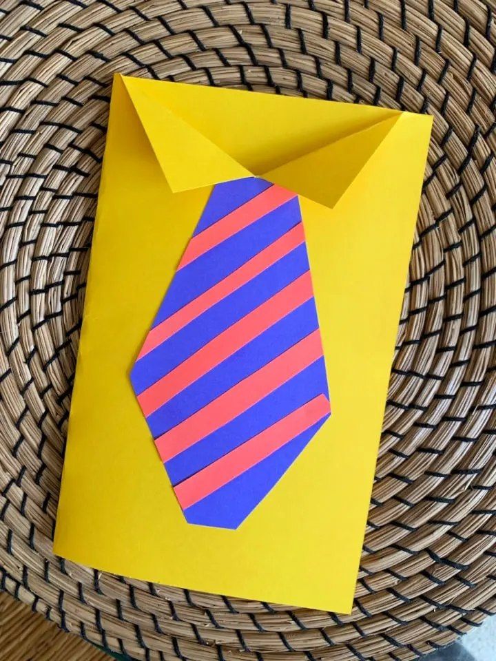 Fathers Day Tie Cards from Construction Paper