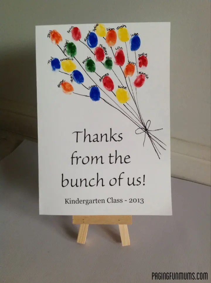 Handmade Thumbprint Balloon Card
