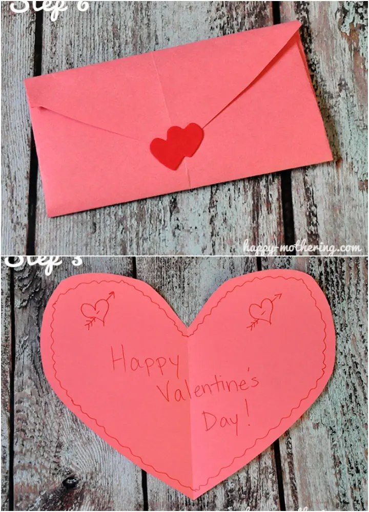 Heart Envelope Valentines Day Card