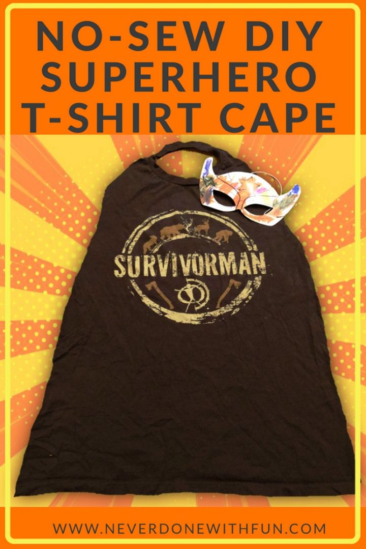 No Sew Superhero T Shirt Cape