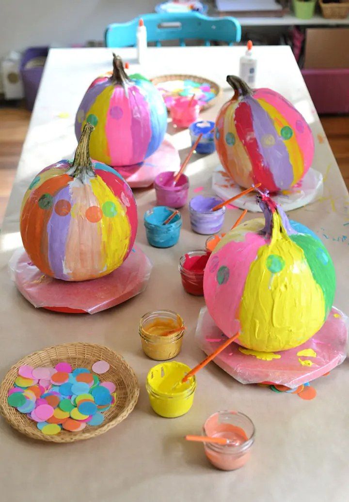Painted Pumpkins with Kids