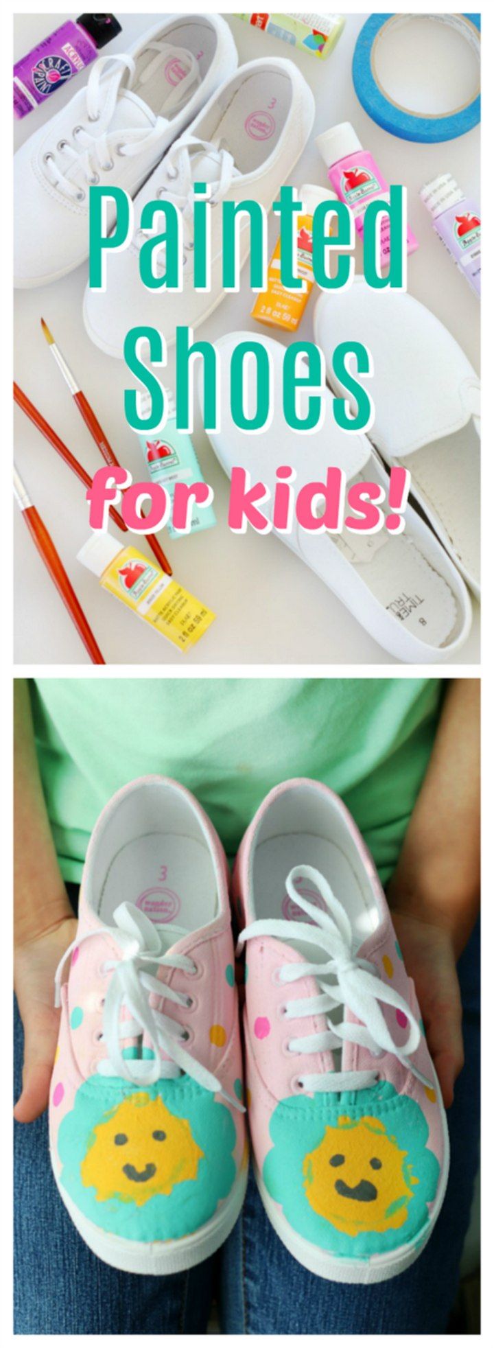 Painted Shoes For Kids With Acrylic or Fabric Pai