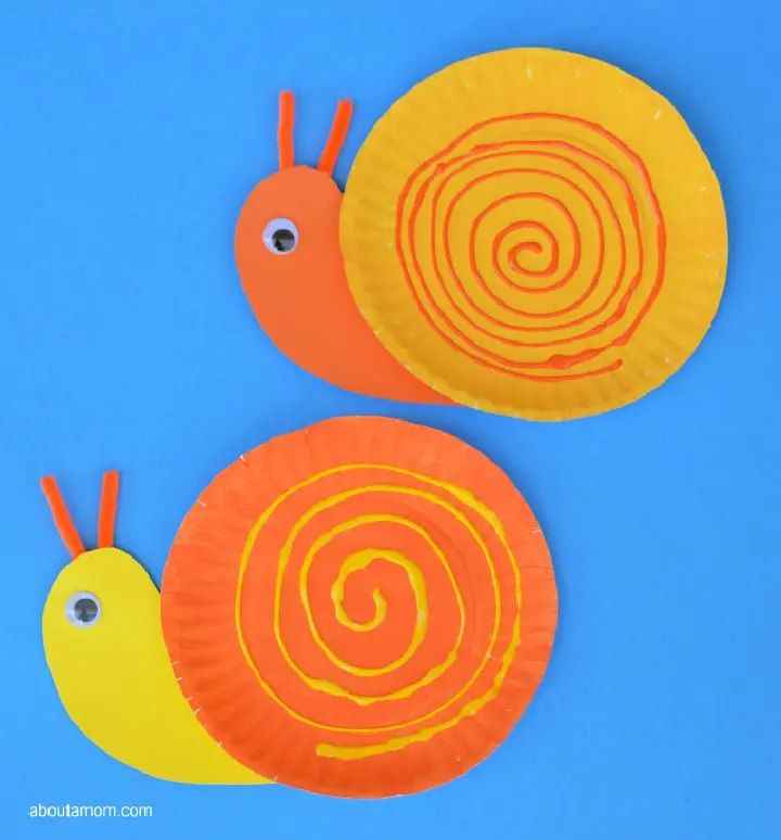 Pape Plate Snail Craft