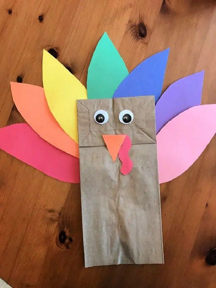 Paper Bag Turkey Craft for Toddlers