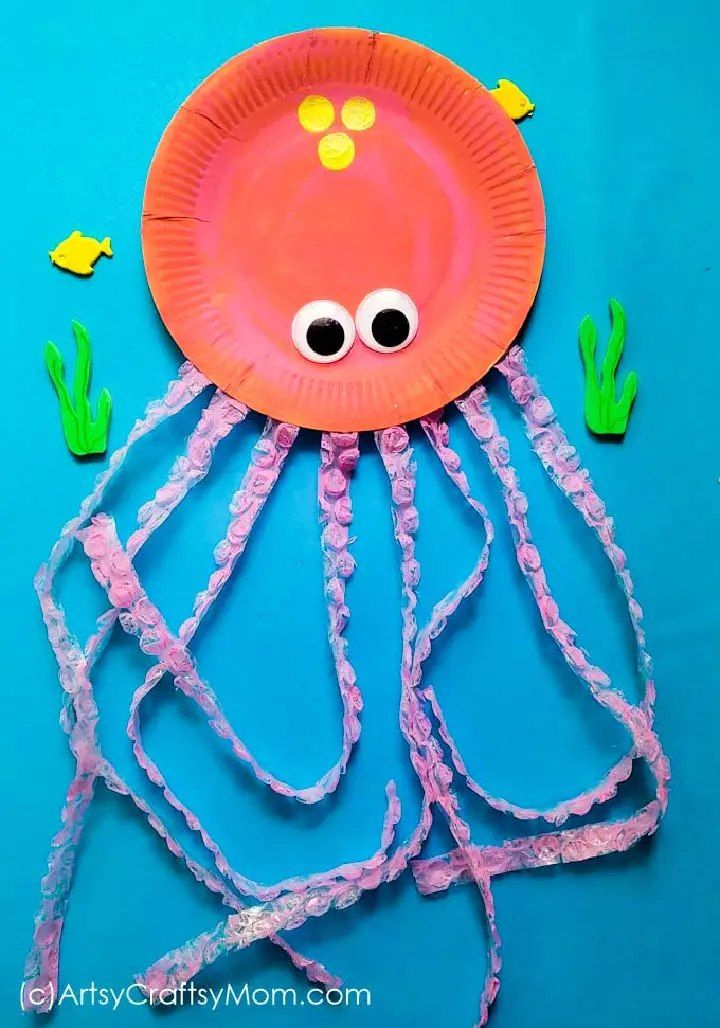 Paper Plate Octopus for Toddler