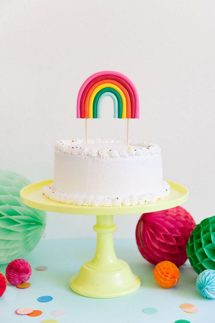 Rainbow Cake Topper