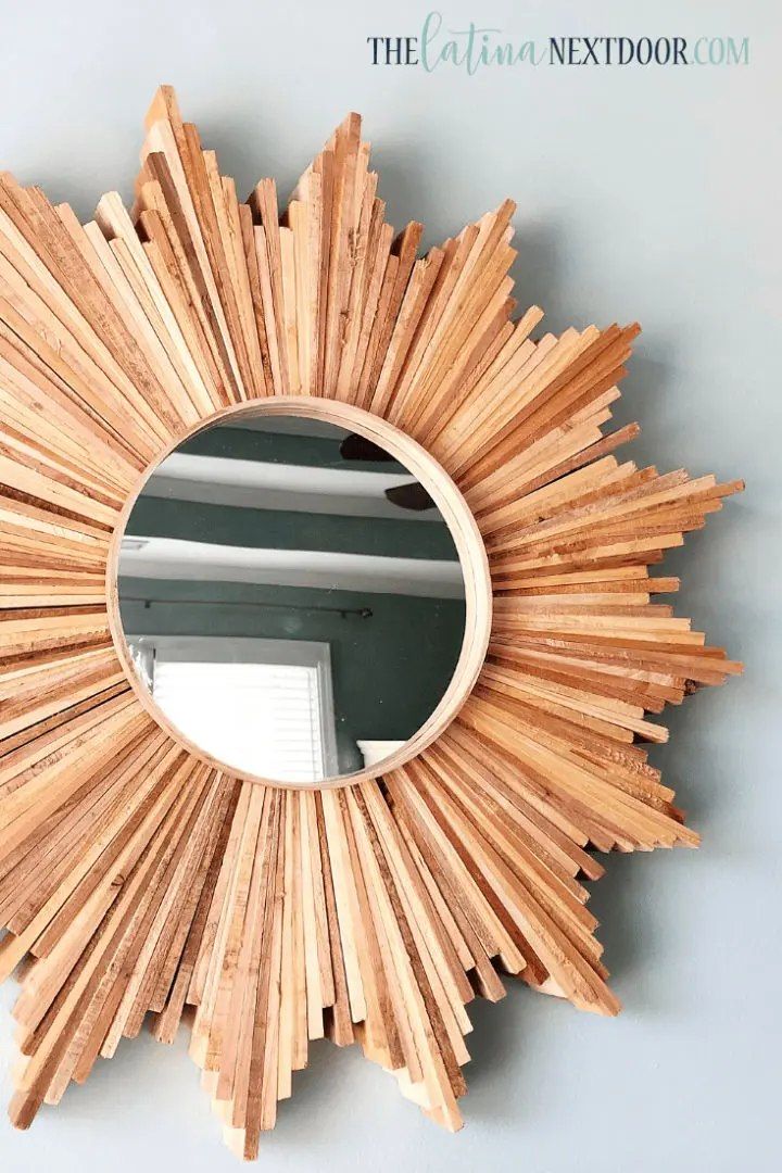 Rustic DIY Sunburst Mirror