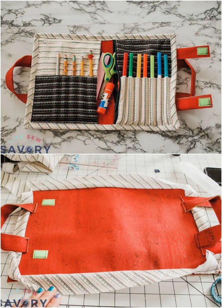 School Supplies Tote with Cork