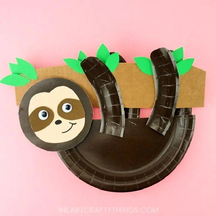 Simple DIY Paper Plate Sloth