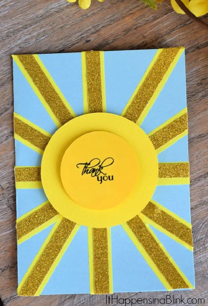 Simple Sunshine DIY Thank You Card