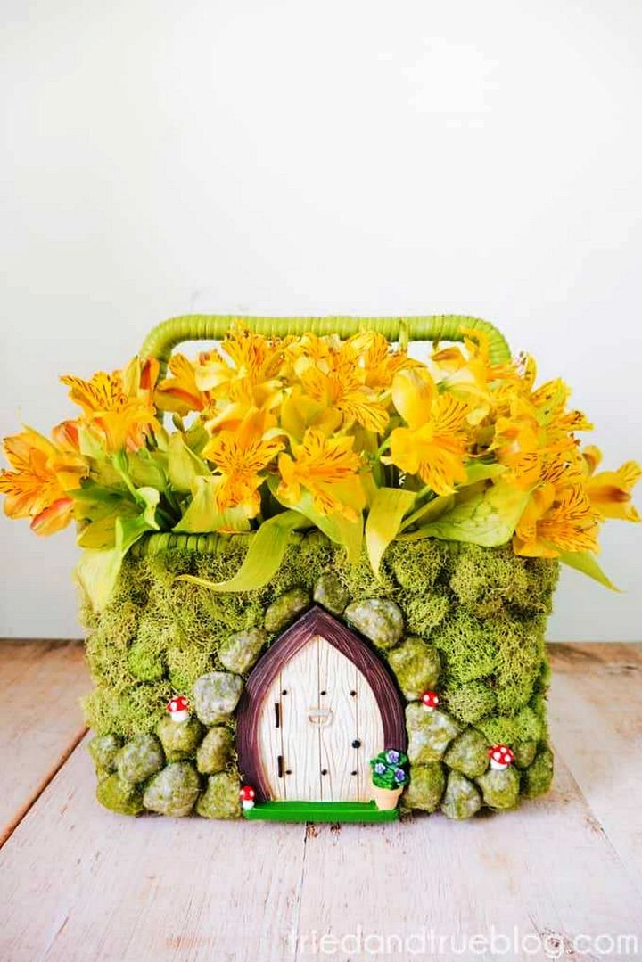 Spring Fairy Garden Basket
