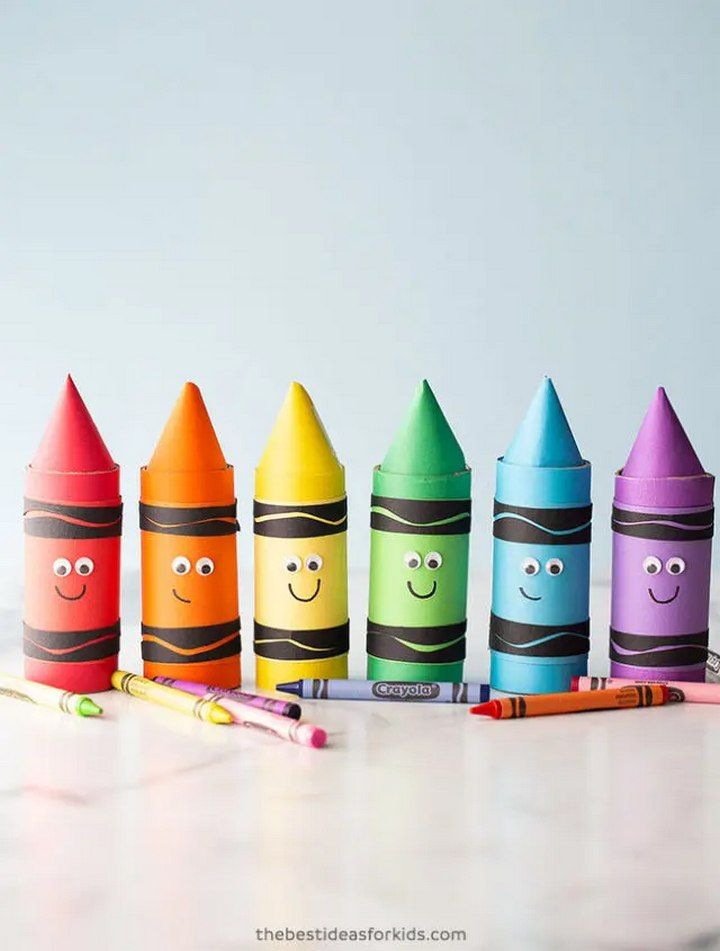 Toilet Paper Roll Crayons