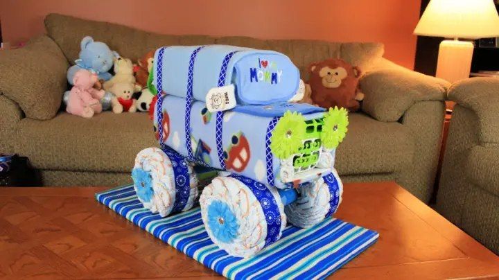 Utility Vehicle Diaper Cake Thoms Craft