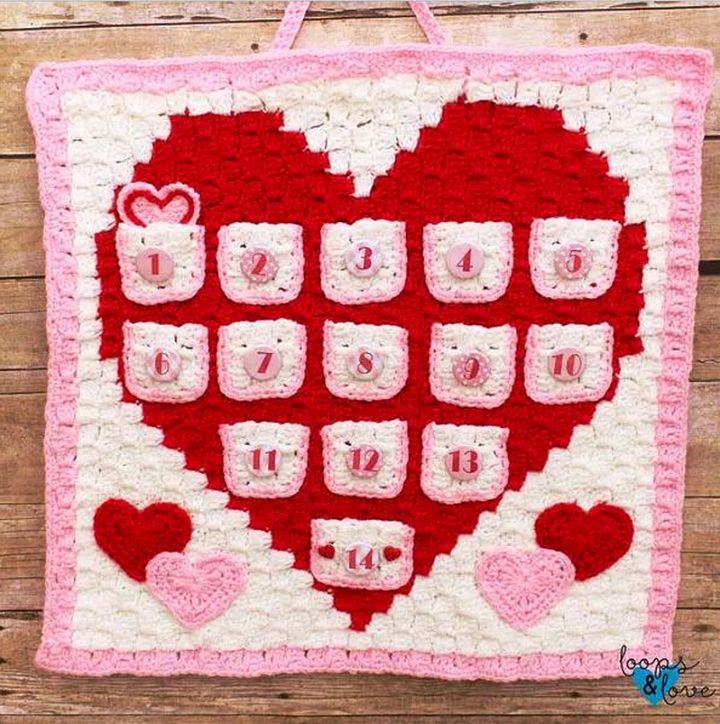 Crochet Valentines Day Calendar