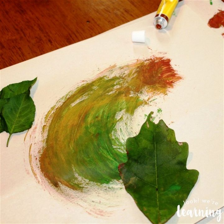 Easy Nature Art Leaf Painting for Kids