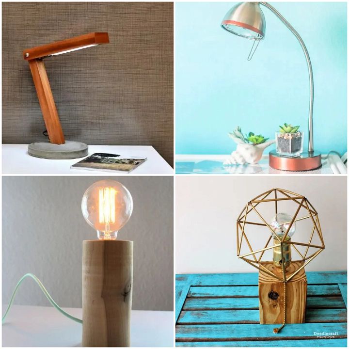 24 Affordable & Easy to Make DIY Desk Lamps - Susie Harris