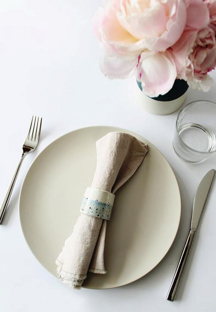 DIY Faux Ceramic Napkin Rings