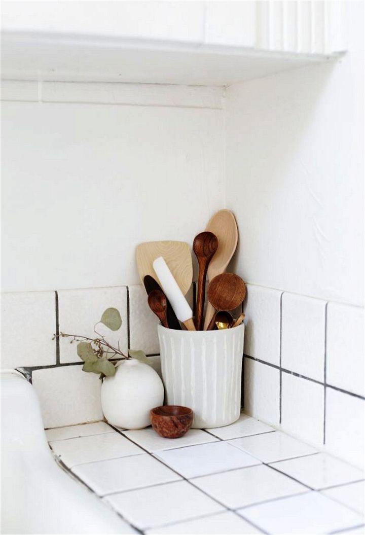 DIY Faux Ceramic Utensil Holder