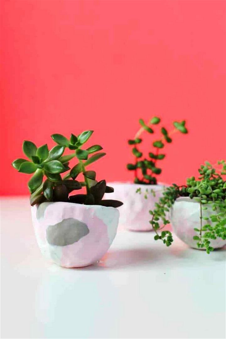 DIY Mini Pinch Pot Planters
