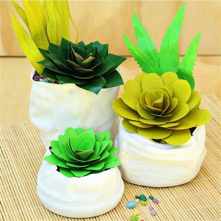 Duct Tape Succulents and Faux Pinch Pots