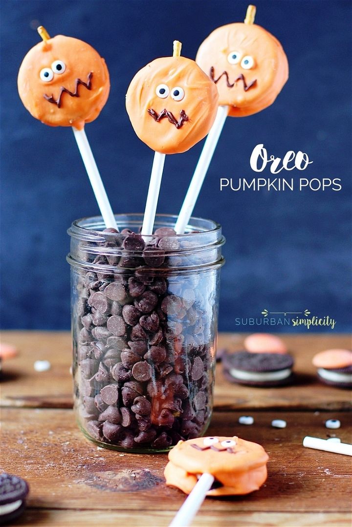 Easy Oreo Pumpkin Pops