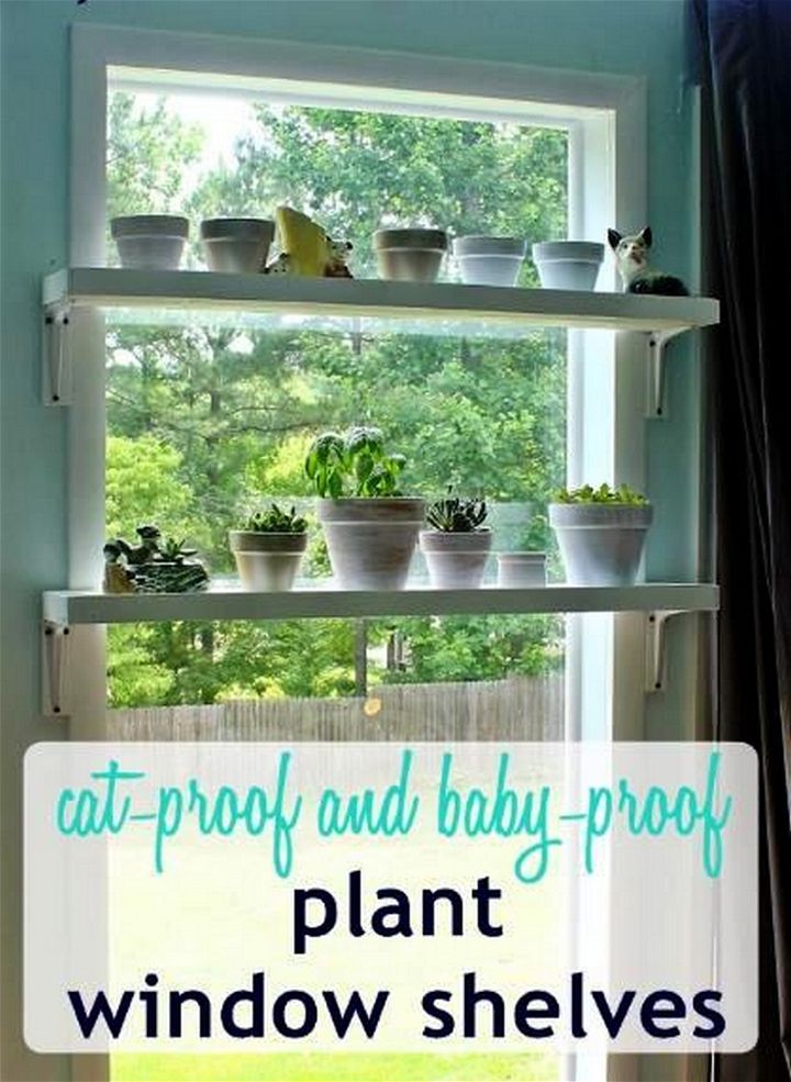 How To DIY Window Plant Shelf