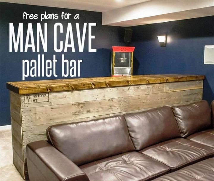 Man Cave Wood Pallet Bar