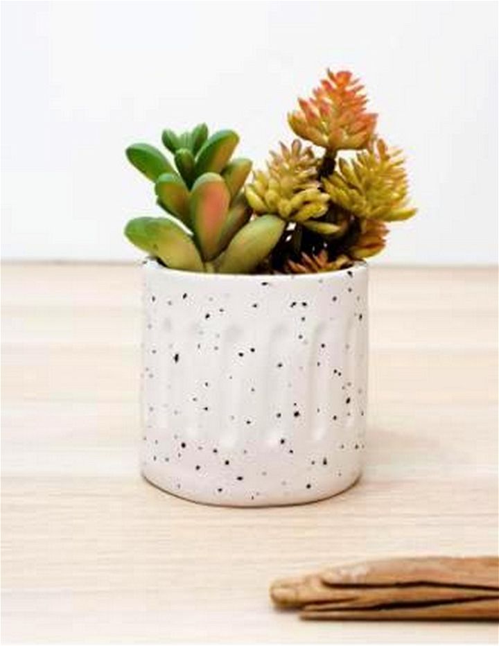 Modern DIY Mini Air Dry Clay Pot
