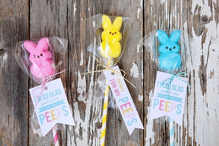 Peeps Pops With Free Printable Gift Tags