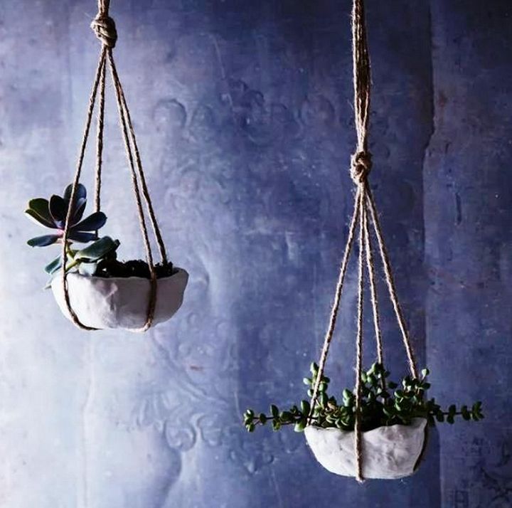 Pinch Pots Make a Comeback in DIY Air Dry Hanging Planters
