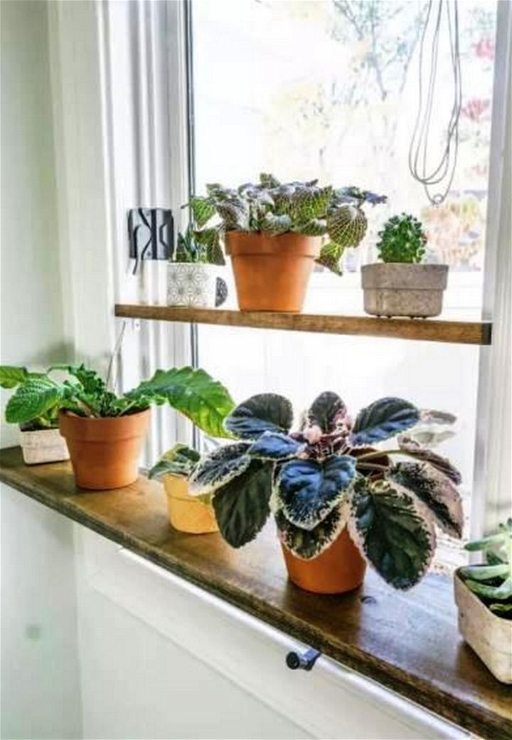 This Blogger Made A Window Plant Shelf In Just 30 Minutes