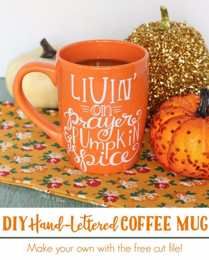 DIY Hand Lettered Coffee Mug