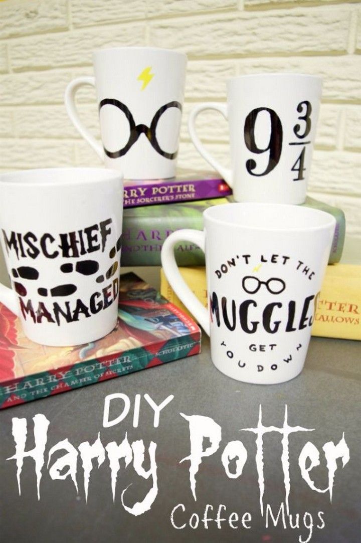 DIY Harry Potter Coffee Mugs