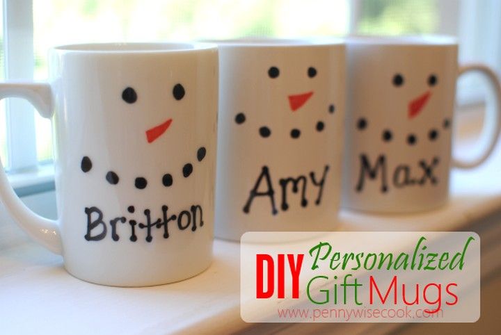 DIY Personalized Gift Mugs