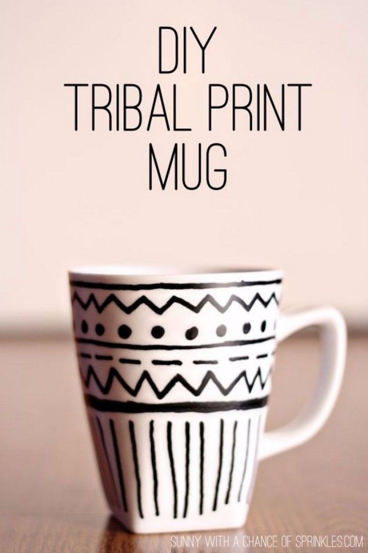 DIY Tribal Print Mug