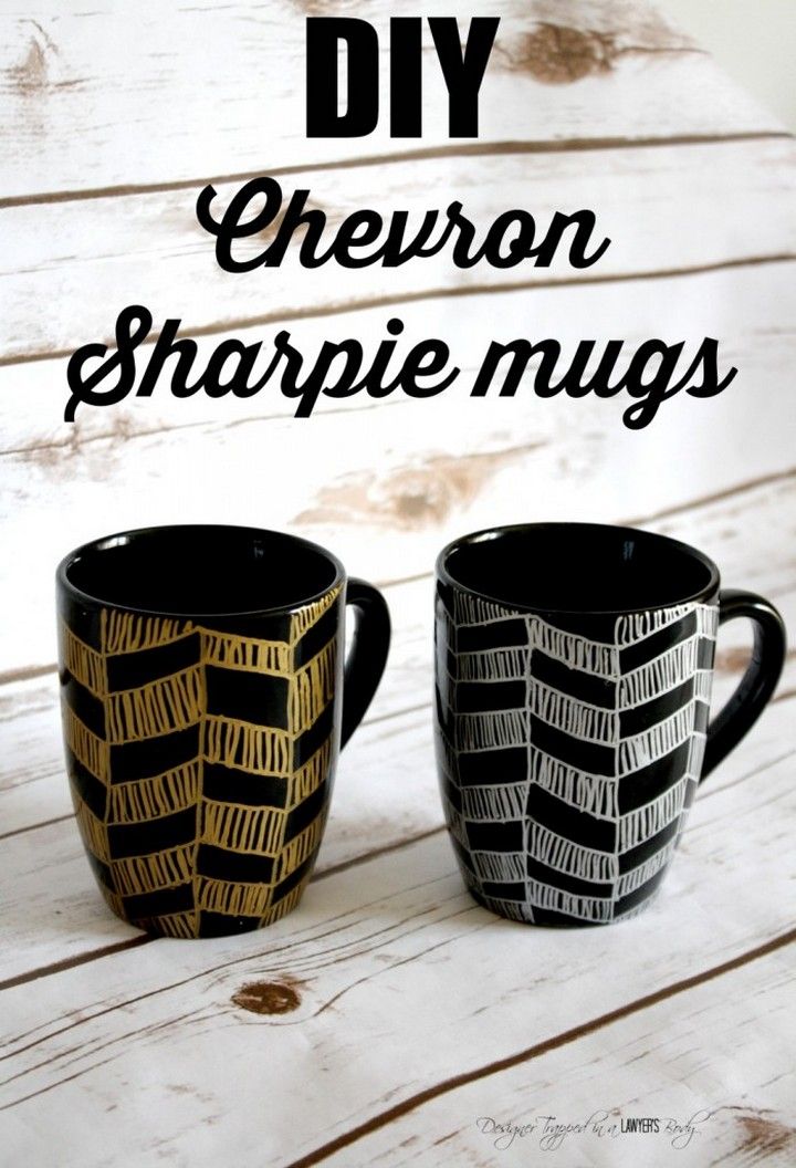 Sharpie Mugs Chevron Pattern