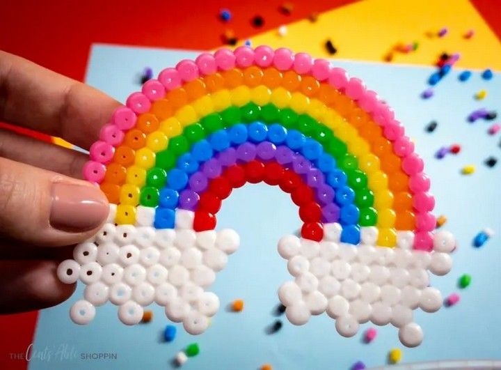 Adorable Perler Bead Rainbow