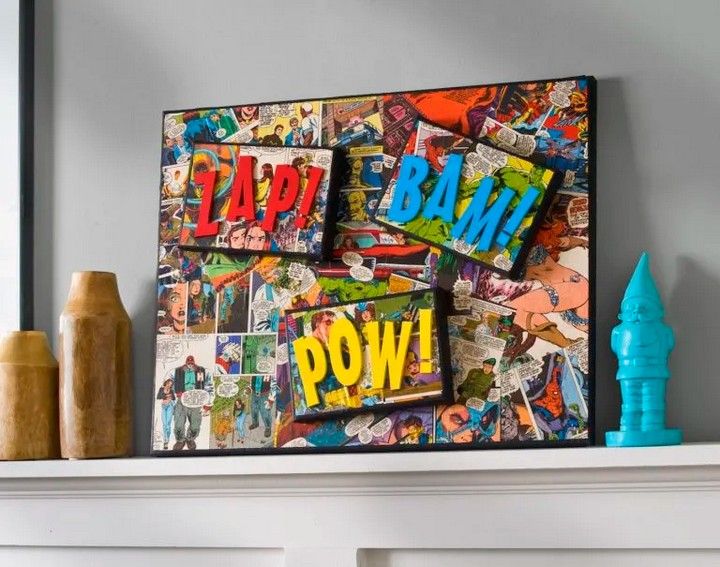 Comic Wall Art for a Kids Room or Man Cave