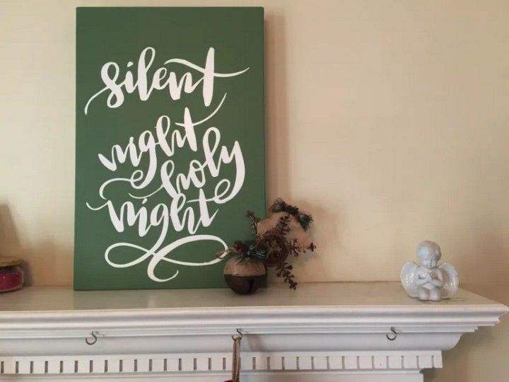 DIY Christmas Canvas Art Tutorial