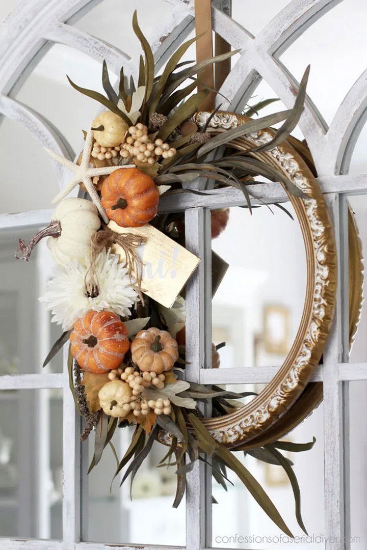 DIY Fall Frame Wreath