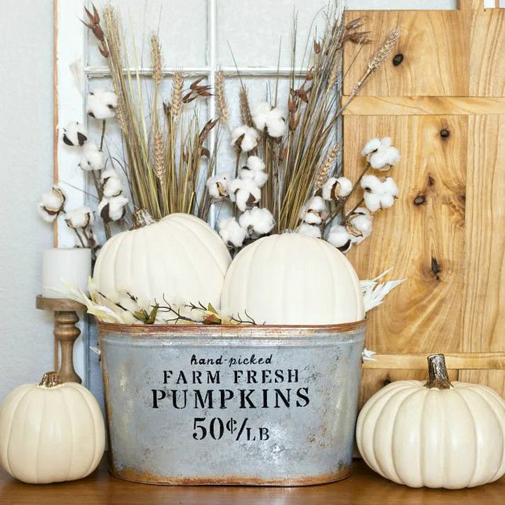 DIY Farmhouse Pumpkin Bucket