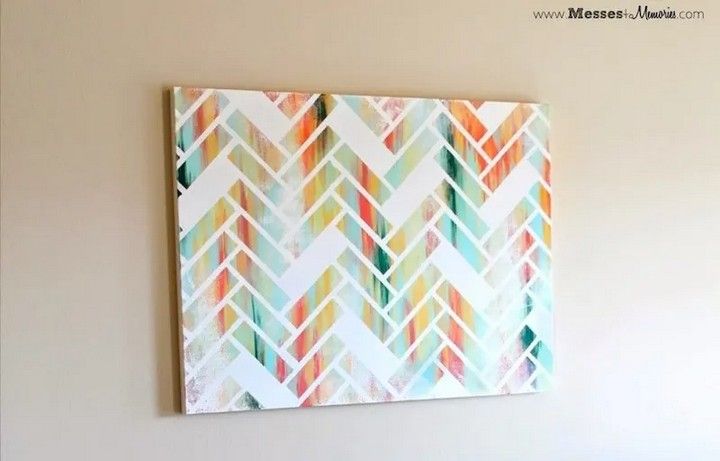 DIY Herringbone Art