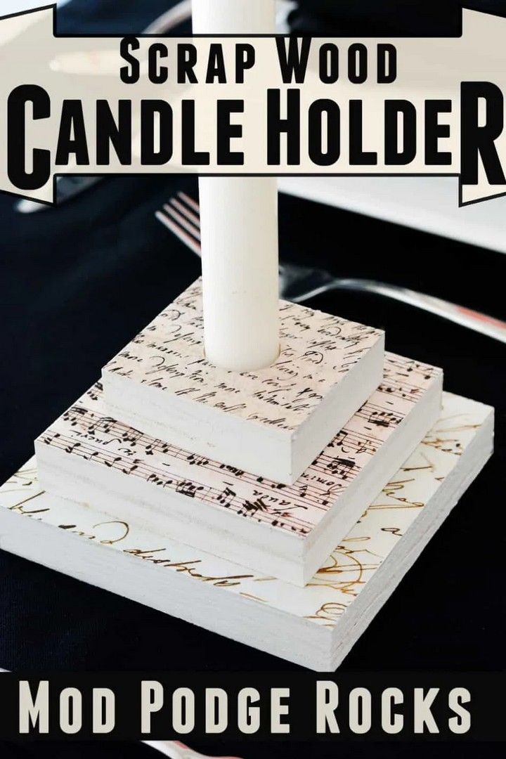 DIY Scrap Wood Candle Holders
