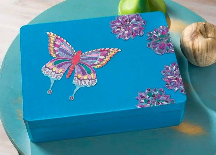 Decorate a Box with Adult Color Pages