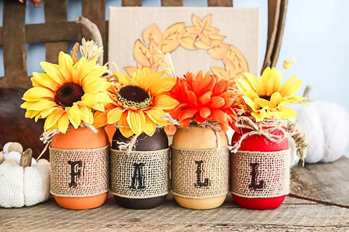 Fall Mason Jars in Minutes