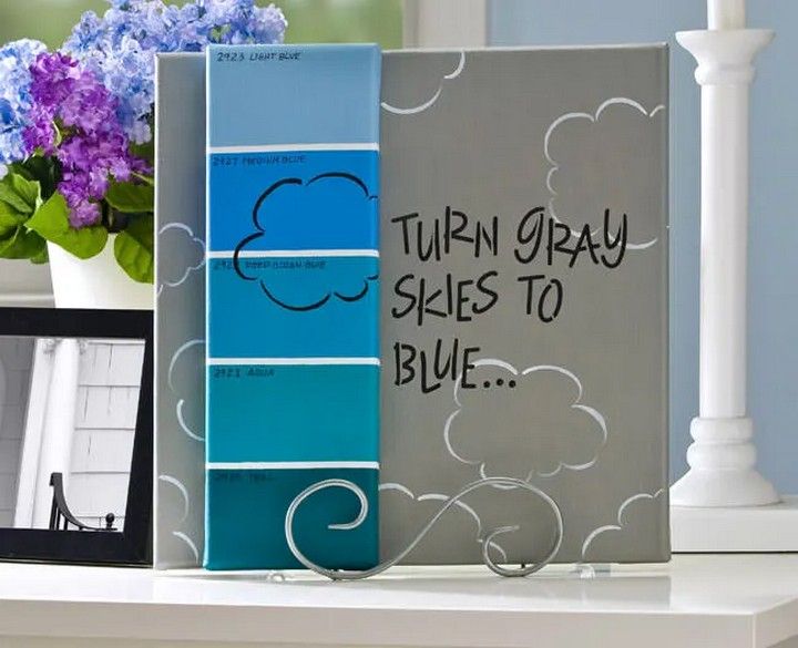 Gray Skies Paint Chip Canvas