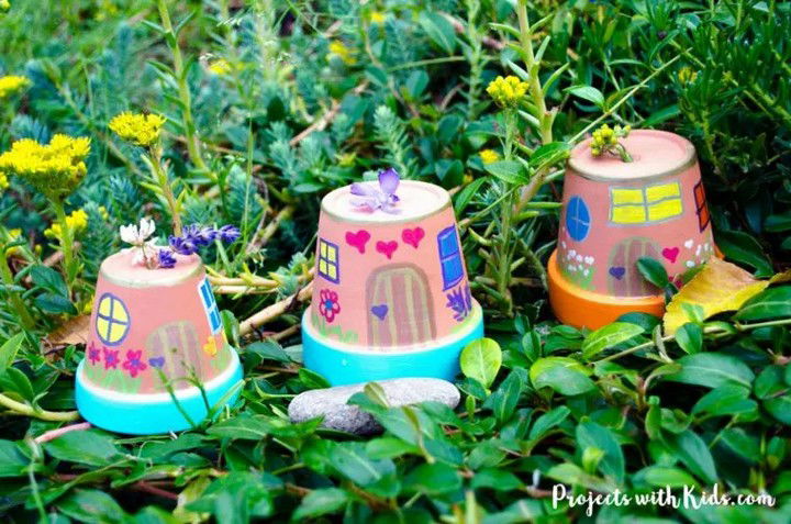 Outdoor Painted Fairy Houses