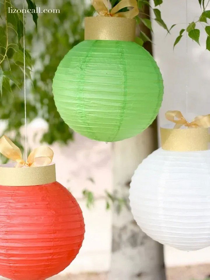 Paper Lantern Christmas Ornament