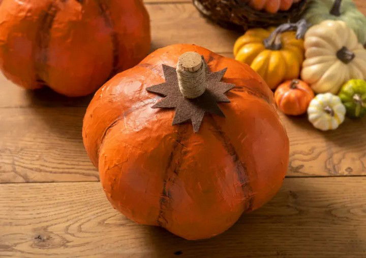 Paper Mache Pumpkins 2