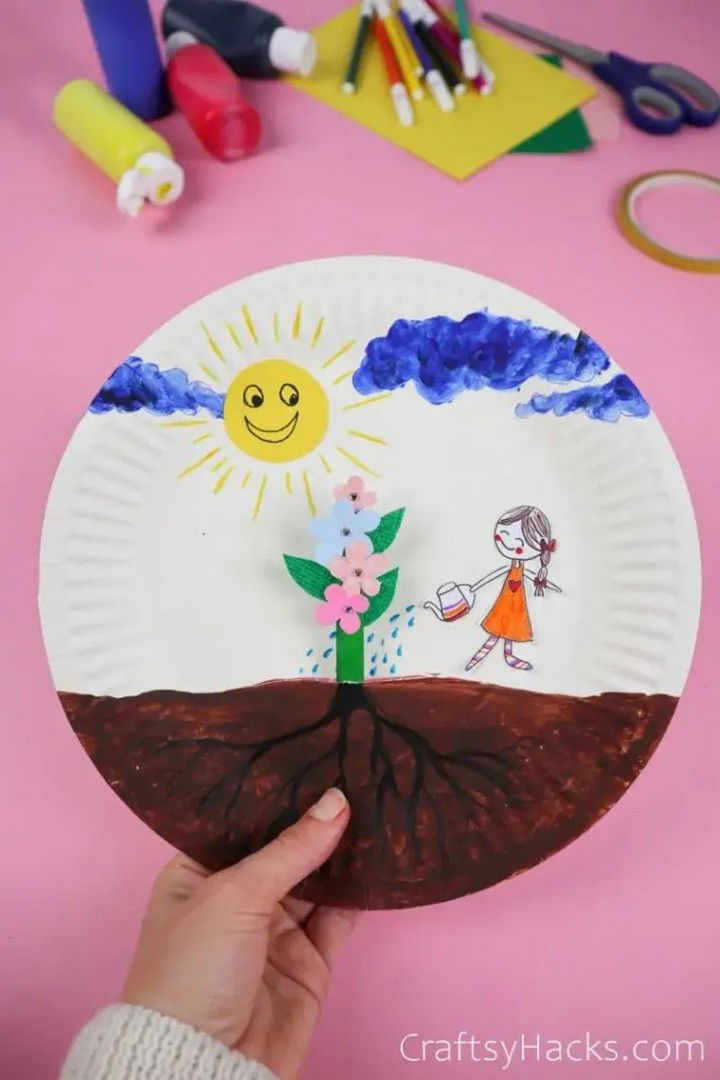 Paper Plate Flower Craft 1